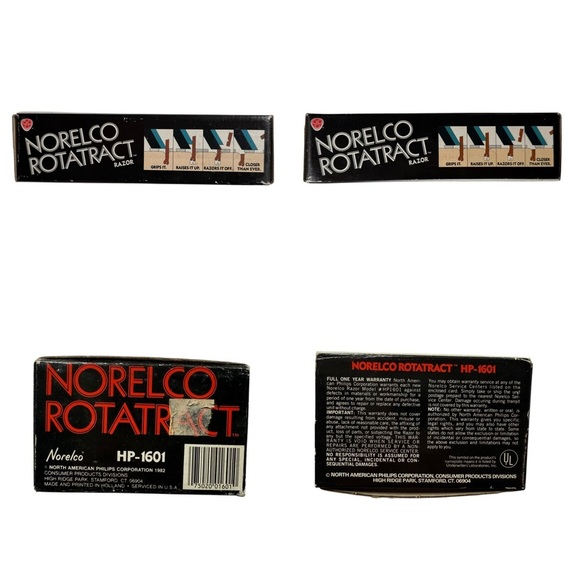 Vintage Norelco Rotatract Razor Electric Shaver HP 1601 Case 1915XR Heads New - Picture 7 of 9